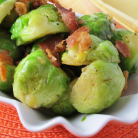 Sauteed Brussels Sprouts with Bacon and Onions Recipe ... image