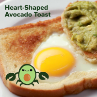 Heart-Shaped Avocado Toast (Cancer) Recipe by Tasty image