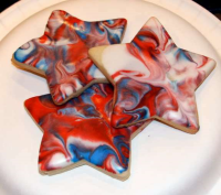 Red, white & blue tie dye cookies, Recipe Petitchef image
