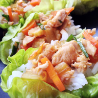 Asian Chicken and Rice Lettuce Wraps Recipe | Allrecipes image