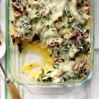 Mozzarella & Spinach Breakfast Casserole Recipe: How to ... image