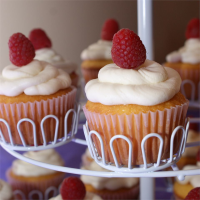 Raspberry White Chocolate Buttercream Cupcakes Recipe ... image