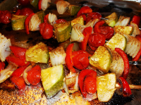 OVEN-ROASTED VEGGIE KABOBS (or Grilled) | Just A Pinch Recipes image