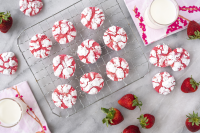 Strawberry Crinkle Cookies Recipe by Rosie Siefert image