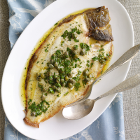 Grilled Whole Sole with Lemon and Caper Butter Recipe image