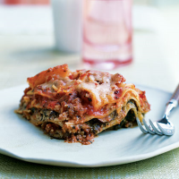 Pesto Lasagna with Spinach and Mushrooms Recipe | MyRecipes image