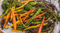 Rachael's Roasted Broccolini and Baby Carrots | Recipe ... image