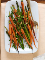 Roasted Carrots and Asparagus with Almond Gremolata image