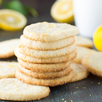 Lemon Almond Flour Shortbread Cookies - Gluten-Free image