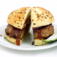 Barbecue Pork Burgers Recipe - Delish image