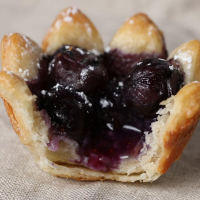 Blueberry Flower Tarts Recipe by Tasty image