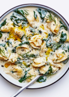 Lemony Tortellini Soup with Spinach and Dill Recipe | Bon ... image