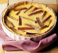 Rhubarb custard tart recipe | BBC Good Food image