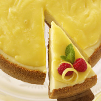 Golden-Glazed Lemon Cheesecake Recipe: How to Make It image