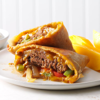 Fajita Burger Wraps Recipe: How to Make It image