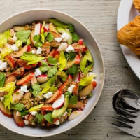 Rhubarb, Celery, and Radish Salad with Feta and Cilantro ... image