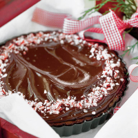 Peppermint Brownie Tarts Recipe | MyRecipes image