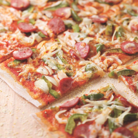 Smoked Sausage Pizza Recipe | EatingWell image