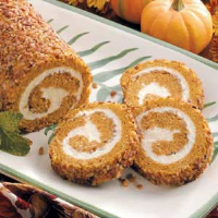 Pumpkin-Pecan Cake Roll Recipe: How to Make It image