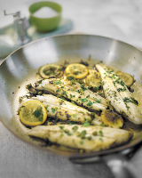 Cod with Herbed White Wine Lemon Sauce Recipe | Martha Stewart image
