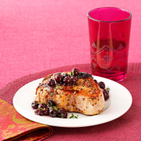 Pork with Blueberry Herb Sauce Recipe: How to Make It image