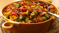 Okra, Corn and Tomatoes Recipe - BettyCrocker.com image