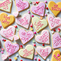 Conversation Heart Cookies Recipe | EatingWell image