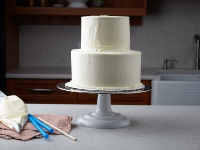 Two-Tier Stacked Cake Recipe | Ana Calderone | Food Network image