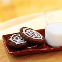 Chocolate Spiderweb Cookies Recipe | MyRecipes image