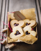 Heart Shaped Butter Cookies with Raspberry Jam recipe ... image