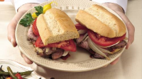 Grilled Steak and Onion Sandwiches Recipe - BettyCrocker.com image