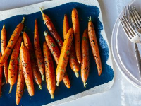 Honey-Roasted Carrots with Sesame Seeds Recipe | Tiffani ... image