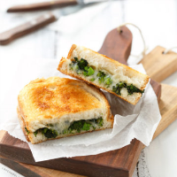 Roasted Broccolini Grilled Cheese | Love and Olive Oil image