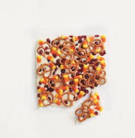 Candy Corn and Pretzel Bark Recipe | Real Simple image