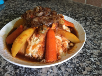 Moroccan Ramadan Couscous With Meat and Veggies Recipe ... image
