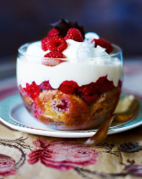 White chocolate and raspberry trifle recipe | delicious ... image
