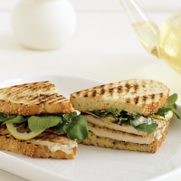 Grilled Chicken Sandwiches with Remoulade and Shaved Lemon ... image