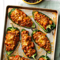 Chili-Stuffed Poblano Peppers Recipe: How to Make It image