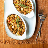 Sausage, Apple & Herb Stuffing for Two Recipe | EatingWell image