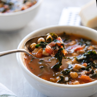 Kale Chickpea Tomato Soup Recipe | Jovial Foods image