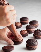 Mini Chocolate Whoopie Pies Recipe | Martha Stewart image