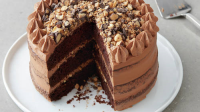 Chocolate-Toffee Crunch Layer Cake Recipe - Recipes & Cookbooks - Food, Cooking Recipes - BettyCrocker.com image