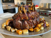 Crown Roast of Pork with Roasted Root Vegetables Recipe ... image
