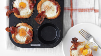 Bacon, Egg, and Toast Cups Recipe | Martha Stewart image