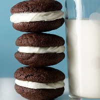 Chocolate Cream Filled Sandwich Cookies Recipe image