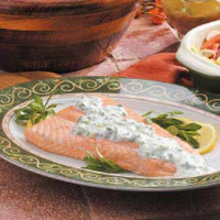 Grilled Salmon with Creamy Tarragon Sauce Recipe: How to ... image