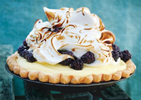 Lime & Blackberry Italian Meringue Pie Recipe - Bon Appetit image