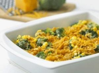 CHEDDAR BROCCOLI CORN BAKE WITH CORN FLAKES | Just A Pinch ... image