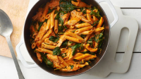 One-Pot Creamy Chicken and Roasted Red Pepper Penne Recipe ... image