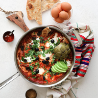 Moroccan Shakshuka Eggs With Lentils | Easy Ethnic Recipes ... image